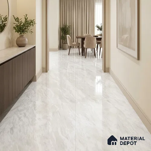 Marble Floor Tile TL 13292 C Endless Canyon Ice 6 ft x 4 ft Glossy Finish Colorbody Vitrified Tile - 15 mm | Suitable For Living Room, Bedroom & Dining Area