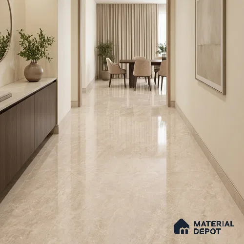 Marble Floor Tile TL 13301 C Endless Orion Beige 6 ft x 4 ft Glossy Finish Colorbody Vitrified Tile - 15 mm | Suitable For Living Room, Bedroom & Dining Area