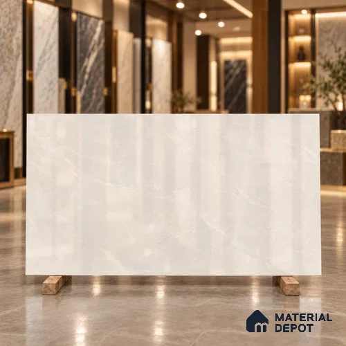 Marble Floor Tile TL 13305 E Kenzo Crema 6 ft x 4 ft Glossy Finish Colorbody Vitrified Tile - 15 mm | Suitable For Living Room, Bedroom & Dining Area