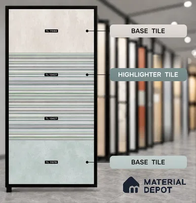 Moroccan Wall & Floor Tile TL 13427 Toscana Grey Decore 4 ft x 2 ft Matte Finish Vitrified Tile - 9 mm | 3 Random Design | Suitable For Kitchen, Bathroom, Balcony