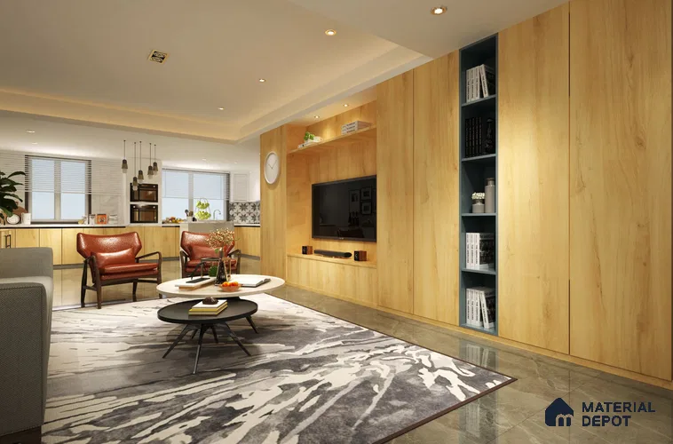 Wooden Look TO 501 Tasmania Oak 8 ft x 4 ft Texture Finish Decorative Laminate - 1 mm | Suitable for TV Unit, Wardrobe, Kitchen Cabinets