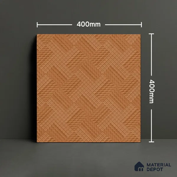 Parking Floor Tile TL 07581 Toffee Stone | 16 x 16 inch | Anti Slip Matte Finish Heavy Duty Vitrified Tile - 12 mm | Suitable For High Traffic Areas, Terrace, Balcony | Pattern Alignment May Vary | 2-3 mm Spacer is Mandatory