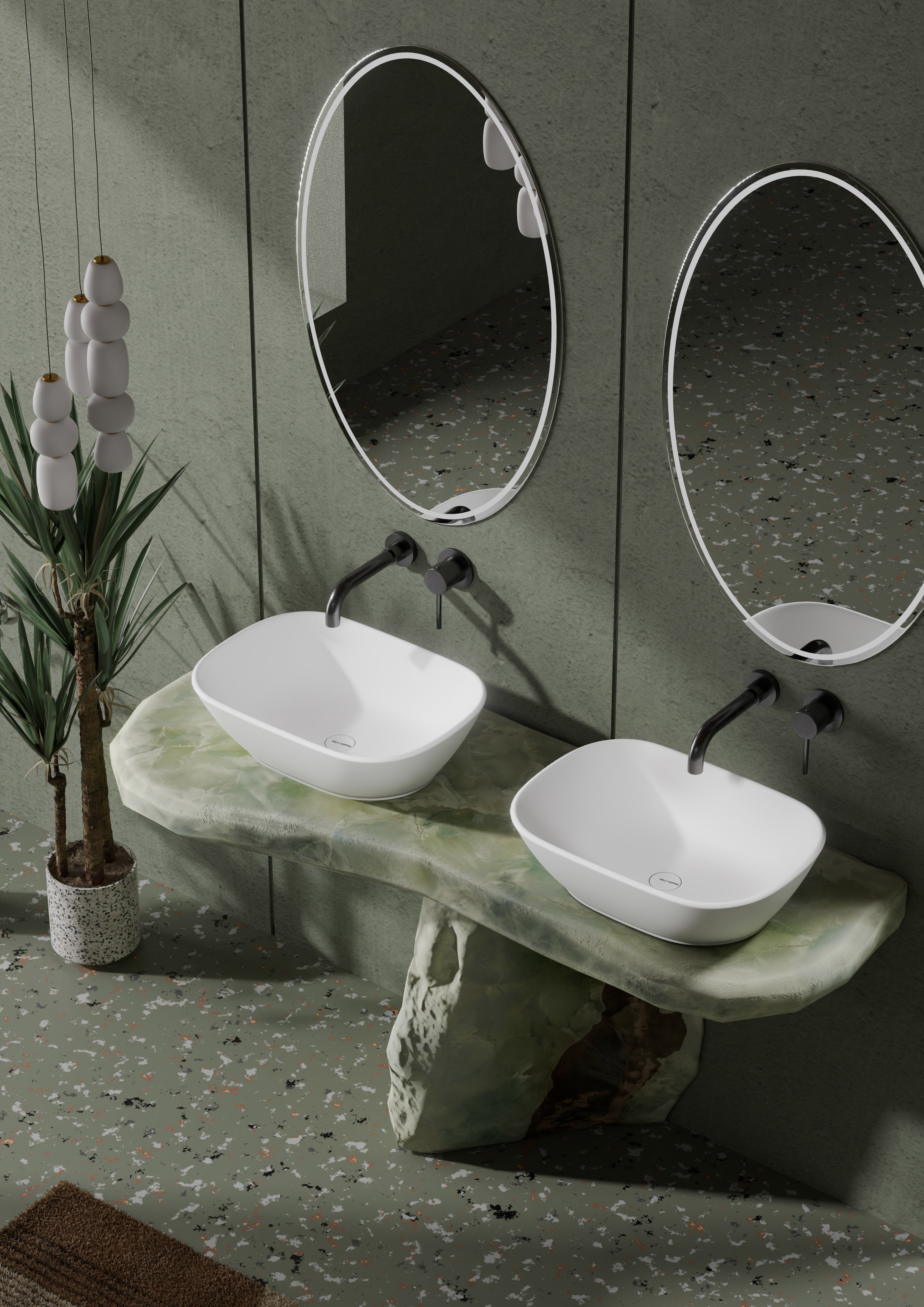 Toronto Solid White Translucent Basin BS 00226 565 x 435 mm Artificial Stone Acrylic Body Stain Free Designer Basin - 145 mm | Suitable For Bathroom, Vanity & Utility Areas