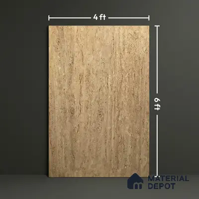 TL 10129 Travertino Beige Granula 1800 x 1200 mm Matte Finish Tile - 9 mm | Adhesive and Spacers Must be Used During Installation