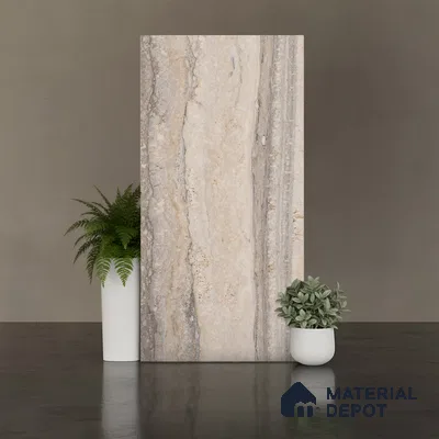 TL 04462 Travertino Romono 1200 x 600 mm Digital Punch Matte Finish Vitrified Tile - 9 mm (Sample)