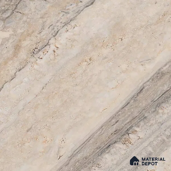TL 04462 Travertino Romono 1200 x 600 mm Digital Punch Matte Finish Vitrified Tile - 9 mm (Sample)
