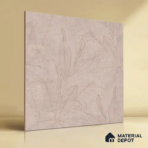 Tropical Look Floor & Wall Tile TL 06012 Forest Patina 2 ft x 2 ft Rustic Carving Matte Finish Vitrified Tile - 9 mm | Suitable For Living Room, Bedroom, Bathroom, Kitchen & Dining