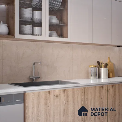 Fabric Look Floor & Wall Tile TL 06012 Forest Patina 2 ft x 2 ft Rustic Carving Matte Finish Vitrified Tile - 9 mm |  Suitable For Living Room, Bedroom, Bathroom, Kitchen & Dining (Sample)