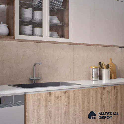 Tropical Look Floor & Wall Tile TL 06012 Forest Patina 2 ft x 2 ft Rustic Carving Matte Finish Vitrified Tile - 9 mm | Suitable For Living Room, Bedroom, Bathroom, Kitchen & Dining