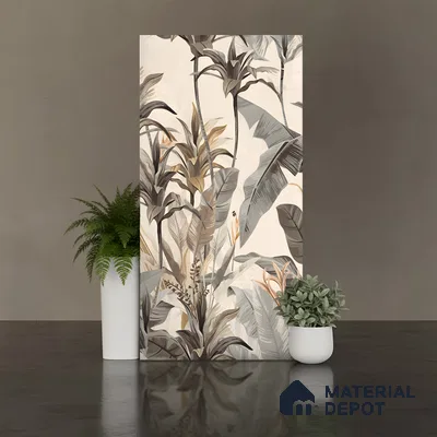 Tropical Wall Tile TL 06126 C Forest Crema Decor A 4 ft x 2 ft Vitrified Matte Finish - 9 mm | Suitable for Bathroom, Accent/Feature Wall, Basin Area