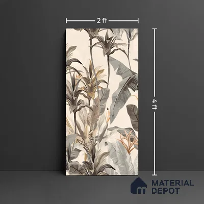 Tropical Wall Tile TL 06126 C Forest Crema Decor A 4 ft x 2 ft Vitrified Matte Finish - 9 mm | Suitable for Bathroom, Accent/Feature Wall, Basin Area