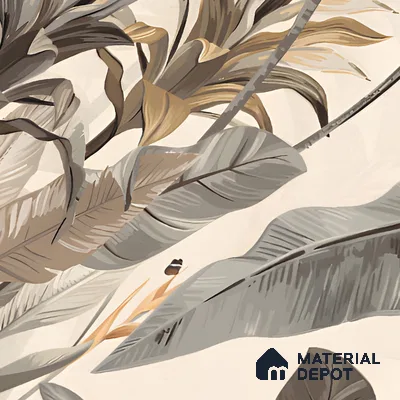 Tropical Wall Tile TL 06126 C Forest Crema Decor A 4 ft x 2 ft Vitrified Matte Finish - 9 mm | Suitable for Bathroom, Accent/Feature Wall, Basin Area