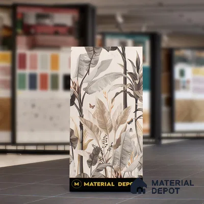 Tropical Wall Tile TL 06126 Forest Crema Decor B 4 ft x 2 ft Vitrified Matte Finish - 9 mm | Suitable For Living Room, Bedroom, Bathroom, Dining (Sample)