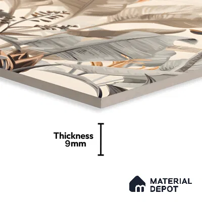 Tropical Wall Tile TL 06126 Forest Crema Decor B 4 ft x 2 ft Vitrified Matte Finish - 9 mm | Suitable For Living Room, Bedroom, Bathroom, Dining (Sample)