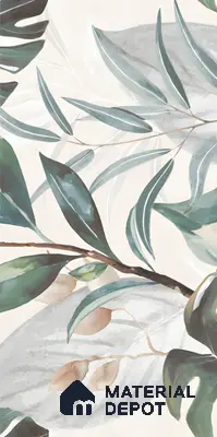 Tropical Wall Tile TL 06127 Monstera Blanco Decor Pattern 2 4 ft x 2 ft Vitrified Matte Finish - 9 mm | (1 Box Contain Single Design ) | Suitable For Living Room, Bedroom, Bathroom, Dining