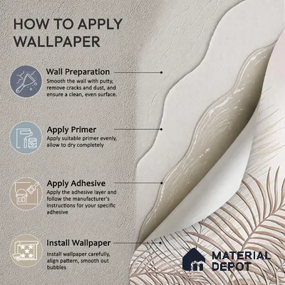 Tropical Leaves in Subtle Background Wallpaper Design Indrani Series Handmade Tropical Design (Customised Size Wallpaper )