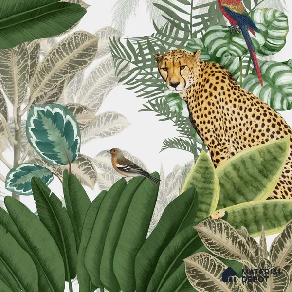 Tropical Tales: Deep Forest Wallpaper Sukoon Series Canvas Tropical Design (Customised Size Wallpaper)