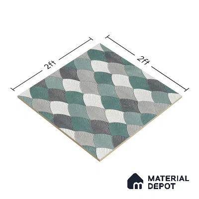 Moroccan Look Floor & Wall Tile TL 06146 Argo 2 ft x 2 ft Glitter Glossy Finish Vitrified Tile - 9 mm  | Suitable For Living Room, Dining, Bathroom & Kitchen | Please Expect a Slight Variation of Pattern (Sample)