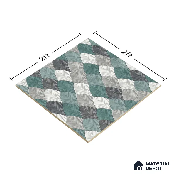 Moroccan Look Floor & Wall Tile TL 06146 Argo 2 ft x 2 ft Glitter Glossy Finish Vitrified Tile - 9 mm  | Suitable For Living Room, Dining, Bathroom & Kitchen | Please Expect a Slight Variation of Pattern (Sample)