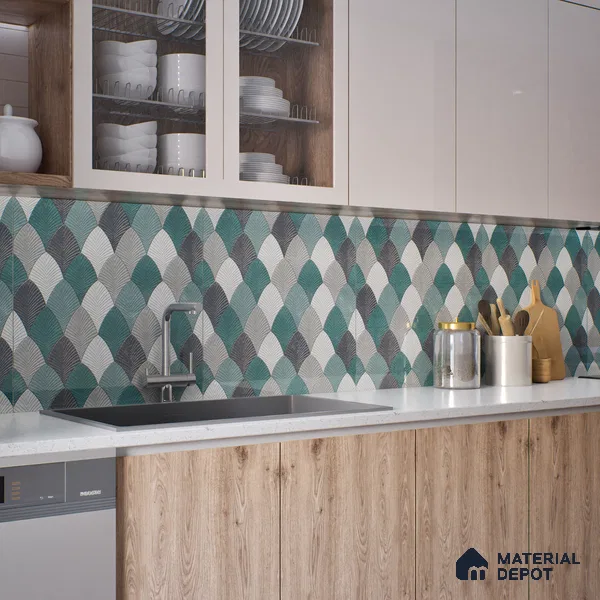 Moroccan Look Floor & Wall Tile TL 06146 Argo 2 ft x 2 ft Glitter Glossy Finish Vitrified Tile - 9 mm  | Suitable For Living Room, Dining, Bathroom & Kitchen | Please Expect a Slight Variation of Pattern (Sample)