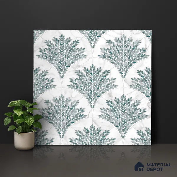 Moroccan Look Floor & Wall Tile TL 06147 Felis 2 ft x 2 ft Glitter Glossy Finish Vitrified Tile - 9 mm  | Suitable For Living Room, Dining, Bathroom & Kitchen | Please Expect a Slight Variation of Pattern (Sample)
