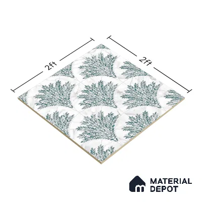Moroccan Look Floor & Wall Tile TL 06147 Felis 2 ft x 2 ft Glitter Glossy Finish Vitrified Tile - 9 mm  | Suitable For Living Room, Dining, Bathroom & Kitchen | Please Expect a Slight Variation of Pattern (Sample)