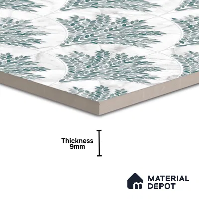 Moroccan Look Floor & Wall Tile TL 06147 Felis 2 ft x 2 ft Glitter Glossy Finish Vitrified Tile - 9 mm  | Suitable For Living Room, Dining, Bathroom & Kitchen | Please Expect a Slight Variation of Pattern (Sample)