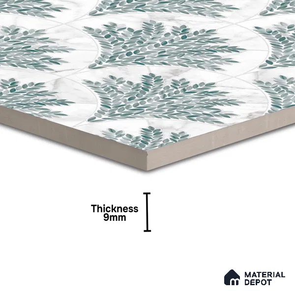 Moroccan Look Floor & Wall Tile TL 06147 Felis 2 ft x 2 ft Glitter Glossy Finish Vitrified Tile - 9 mm  | Suitable For Living Room, Dining, Bathroom & Kitchen | Please Expect a Slight Variation of Pattern (Sample)