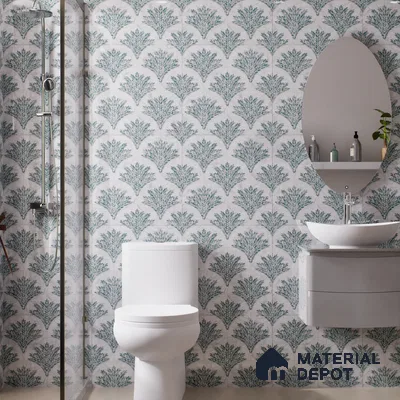 Moroccan Look Floor & Wall Tile TL 06147 Felis 2 ft x 2 ft Glitter Glossy Finish Vitrified Tile - 9 mm  | Suitable For Living Room, Dining, Bathroom & Kitchen | Please Expect a Slight Variation of Pattern (Sample)
