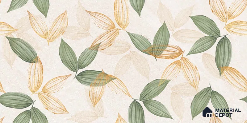 Tropical Wall Tile TL 05993 6121 GL C Highlighter 2 ft x 1 ft Ceramic Matte Finish - 7.5 mm | Suitable For Kitchen, Bathroom | Please Expect a Slight Variation of Pattern (Sample)
