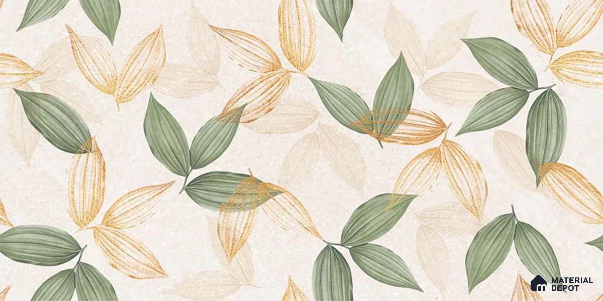Tropical Wall Tile TL 05993 6121 GL C Highlighter 2 ft x 1 ft Ceramic Matte Finish - 7.5 mm | Suitable For Kitchen, Bathroom | Please Expect a Slight Variation of Pattern (Sample)
