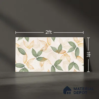 Tropical Wall Tile TL 05993 6121 GL C Highlighter 2 ft x 1 ft Ceramic Matte Finish - 7.5 mm | Suitable For Kitchen, Bathroom | Please Expect a Slight Variation of Pattern (Sample)