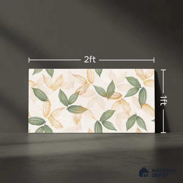 Tropical Wall Tile TL 05993 6121 GL C Highlighter 2 ft x 1 ft Ceramic Matte Finish - 7.5 mm | Suitable For Kitchen, Bathroom | Please Expect a Slight Variation of Pattern (Sample)