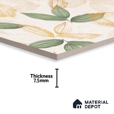 Tropical Wall Tile TL 05993 6121 GL C Highlighter 2 ft x 1 ft Ceramic Matte Finish - 7.5 mm | Suitable For Kitchen, Bathroom | Please Expect a Slight Variation of Pattern (Sample)