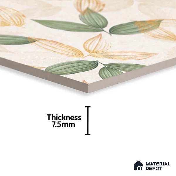 Tropical Wall Tile TL 05993 6121 GL C Highlighter 2 ft x 1 ft Ceramic Matte Finish - 7.5 mm | Suitable For Kitchen, Bathroom | Please Expect a Slight Variation of Pattern (Sample)