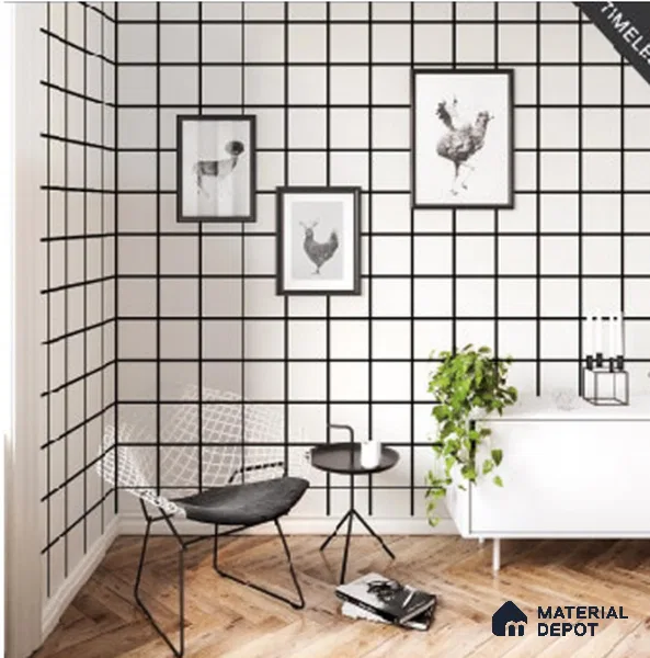 TV 0101 | 10 Meter x 21 Inches Geometric Look Wallpaper - 57.41 Sq. Ft. | Minimum 15% wastage during installation