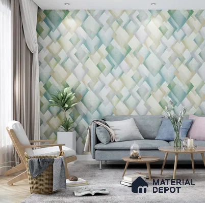 TV 1101 | 10 Meter x 21 Inches Geometric Look Wallpaper - 57.41 Sq. Ft. | Minimum 15% wastage during installation