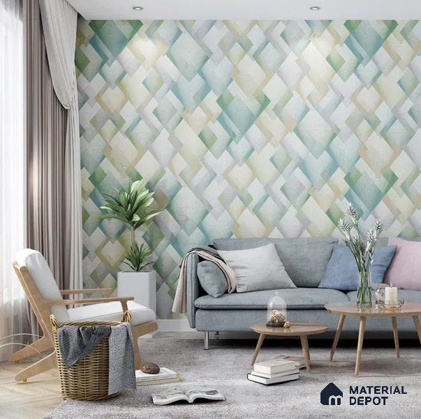 TV 1101 | 10 Meter x 21 Inches Geometric Look Wallpaper - 57.41 Sq. Ft. | Minimum 15% wastage during installation