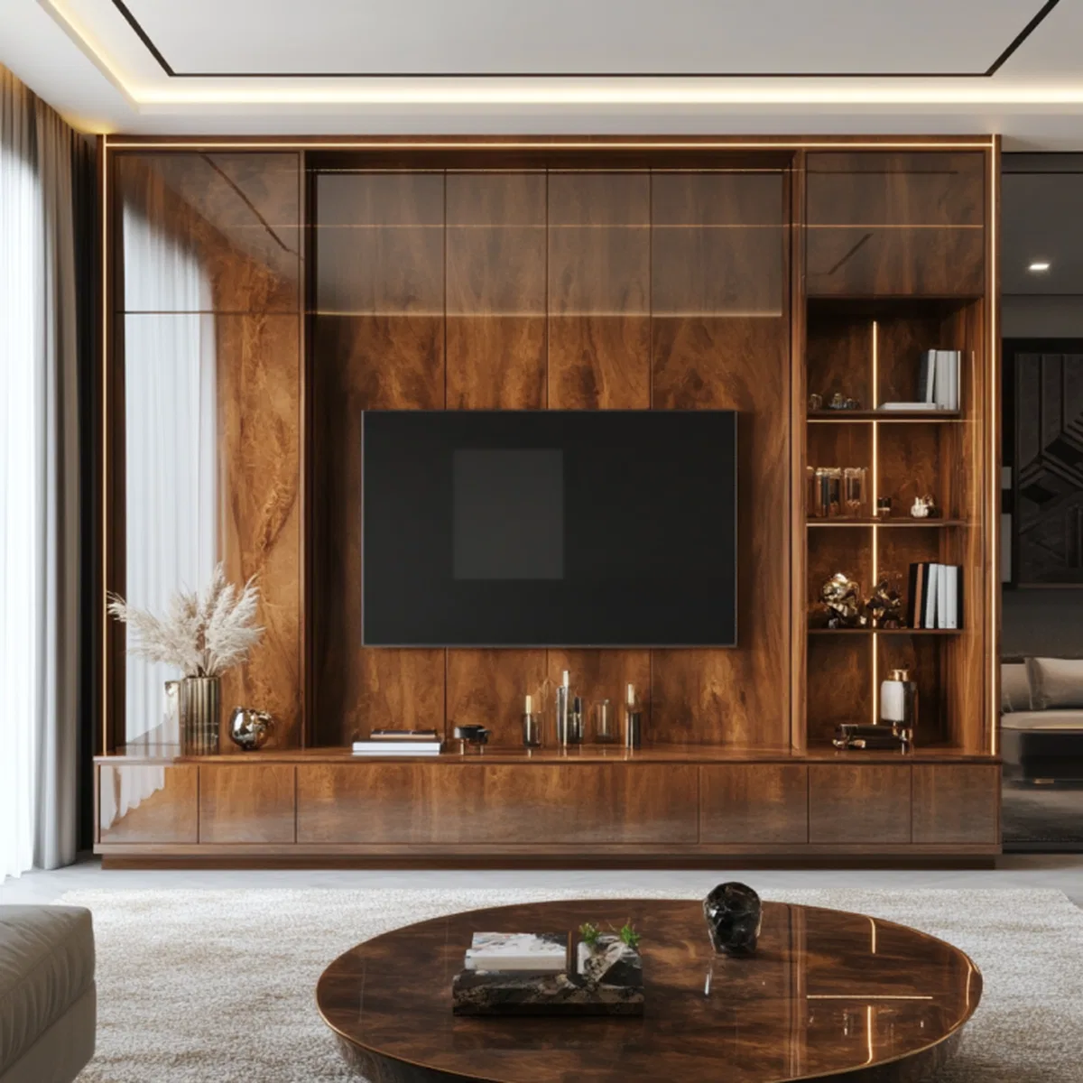 TV Unit Laminates | Stylish & Durable Sheet Finishes for TV Furniture