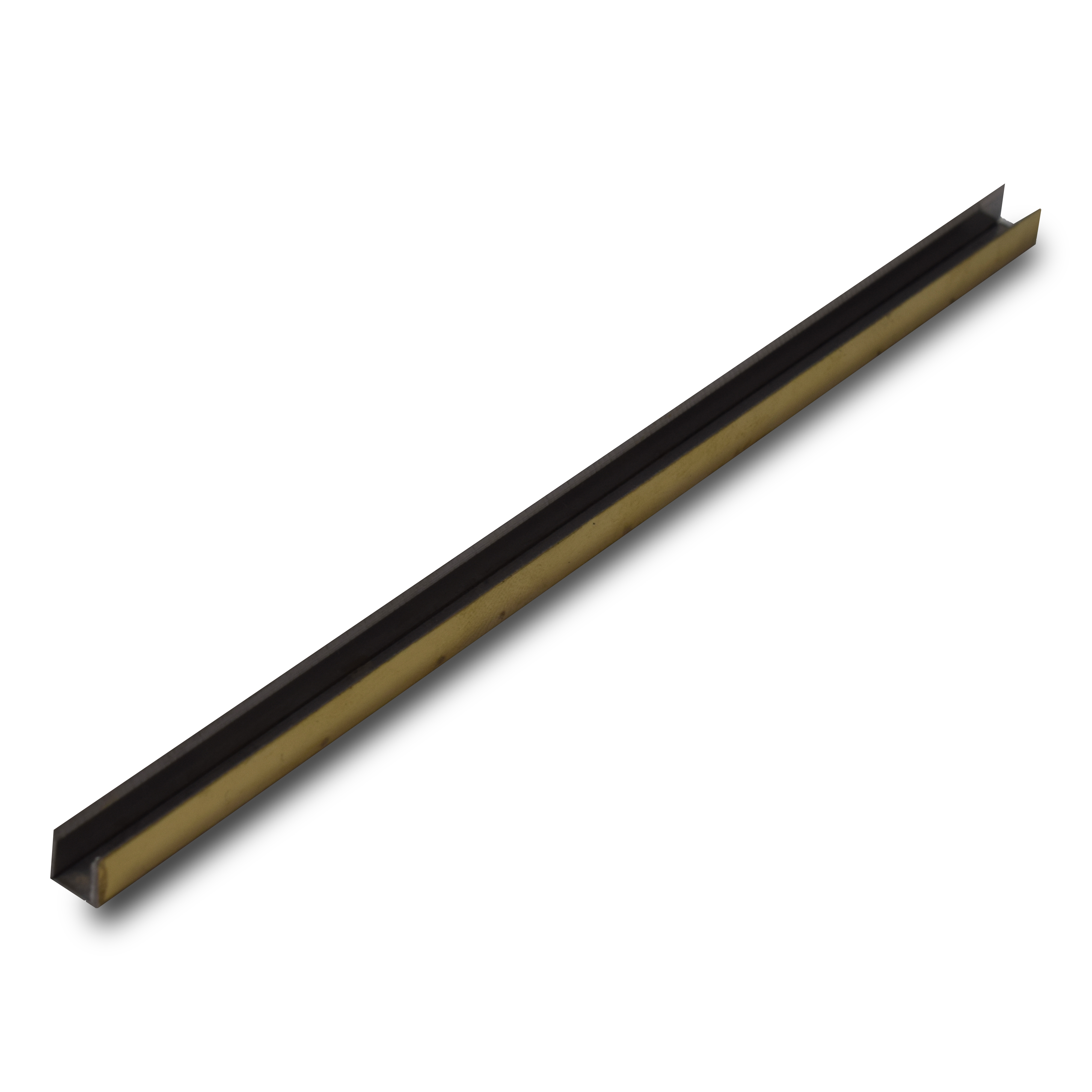SS 304 U Inlay Profile Polished Gold Glossy Finish Edgeline PM 00292 I | 10 ft (3 mtr) x 6 mm x 0.6 mm | Adhesive Type Installation | Suitable for Floor & Walls
