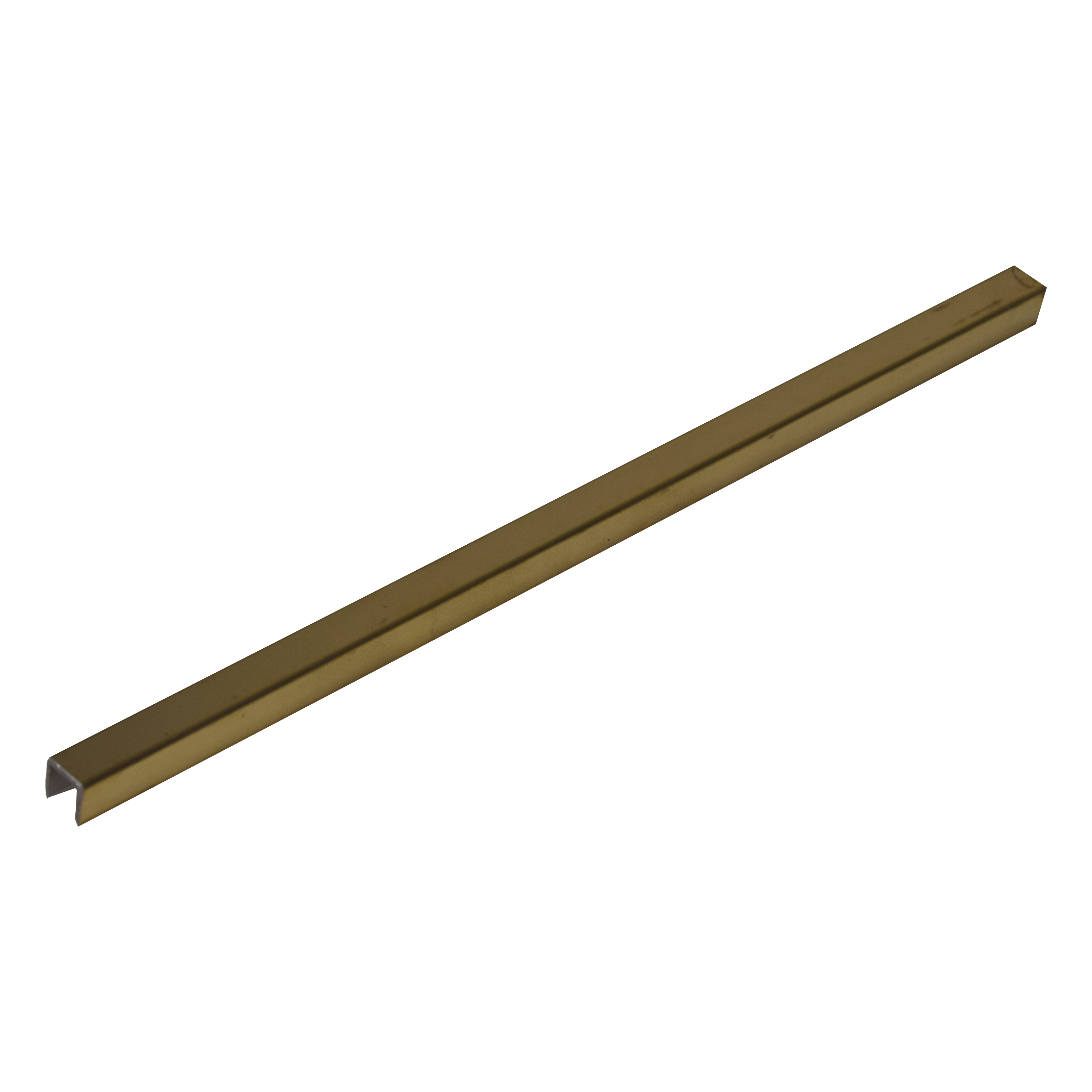 SS 304 U Inlay Profile Polished Gold Glossy Finish Edgeline PM 00292 I | 10 ft (3 mtr) x 6 mm x 0.6 mm | Adhesive Type Installation | Suitable for Floor & Walls