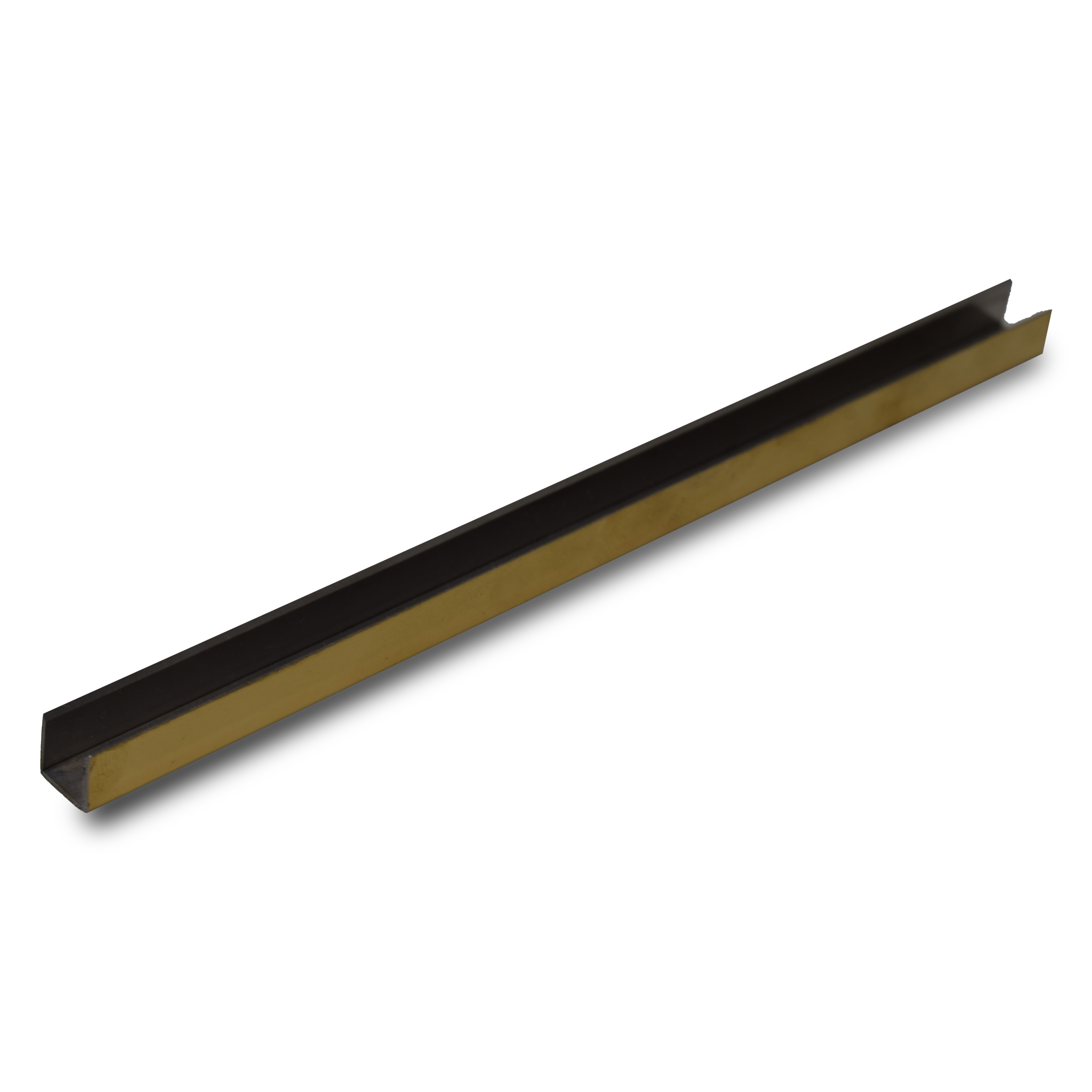 SS 304 U Inlay Profile Polished Gold Glossy Finish Edgeline PM 00292 J | 10 ft (3 mtr) x 10 mm x 0.6 mm | Adhesive Type Installation | Suitable for Floor & Walls