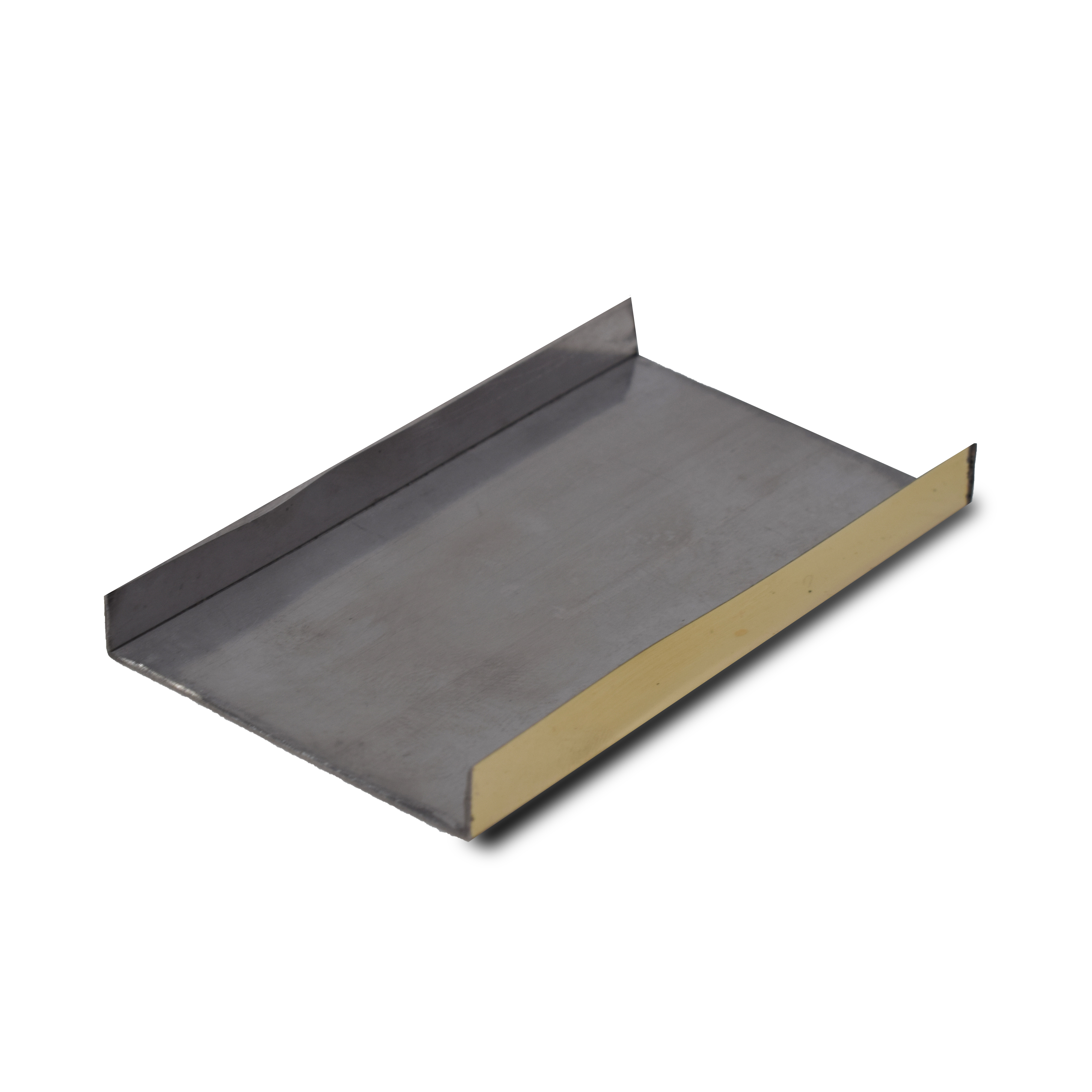 SS 304 U Inlay Profile Polished Gold Glossy Finish Edgeline PM 00292 M | 10 ft (3 mtr) x 40 mm x 0.6 mm | Adhesive Type Installation | Suitable for Floor & Walls
