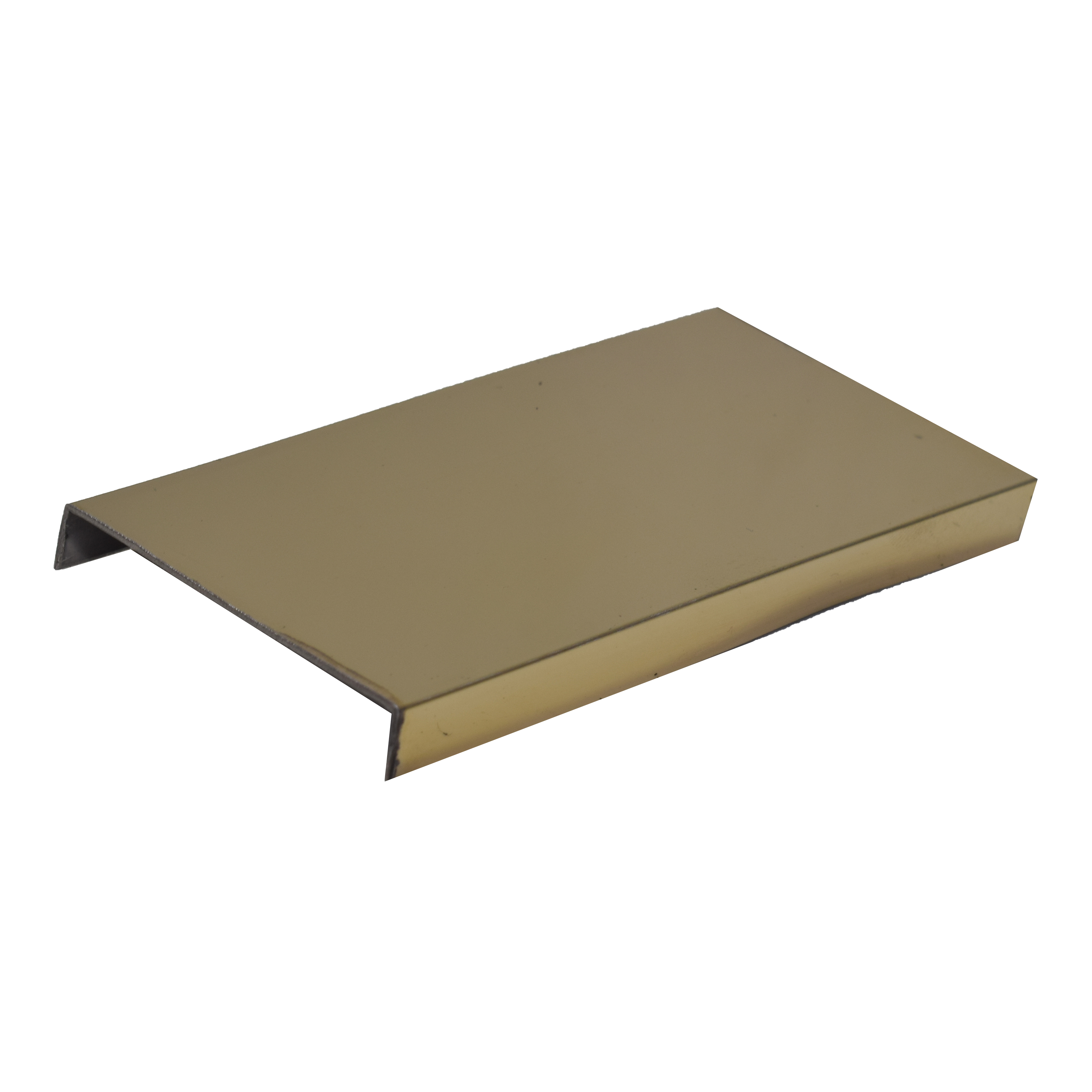 SS 304 U Inlay Profile Polished Gold Glossy Finish Edgeline PM 00292 M | 10 ft (3 mtr) x 40 mm x 0.6 mm | Adhesive Type Installation | Suitable for Floor & Walls