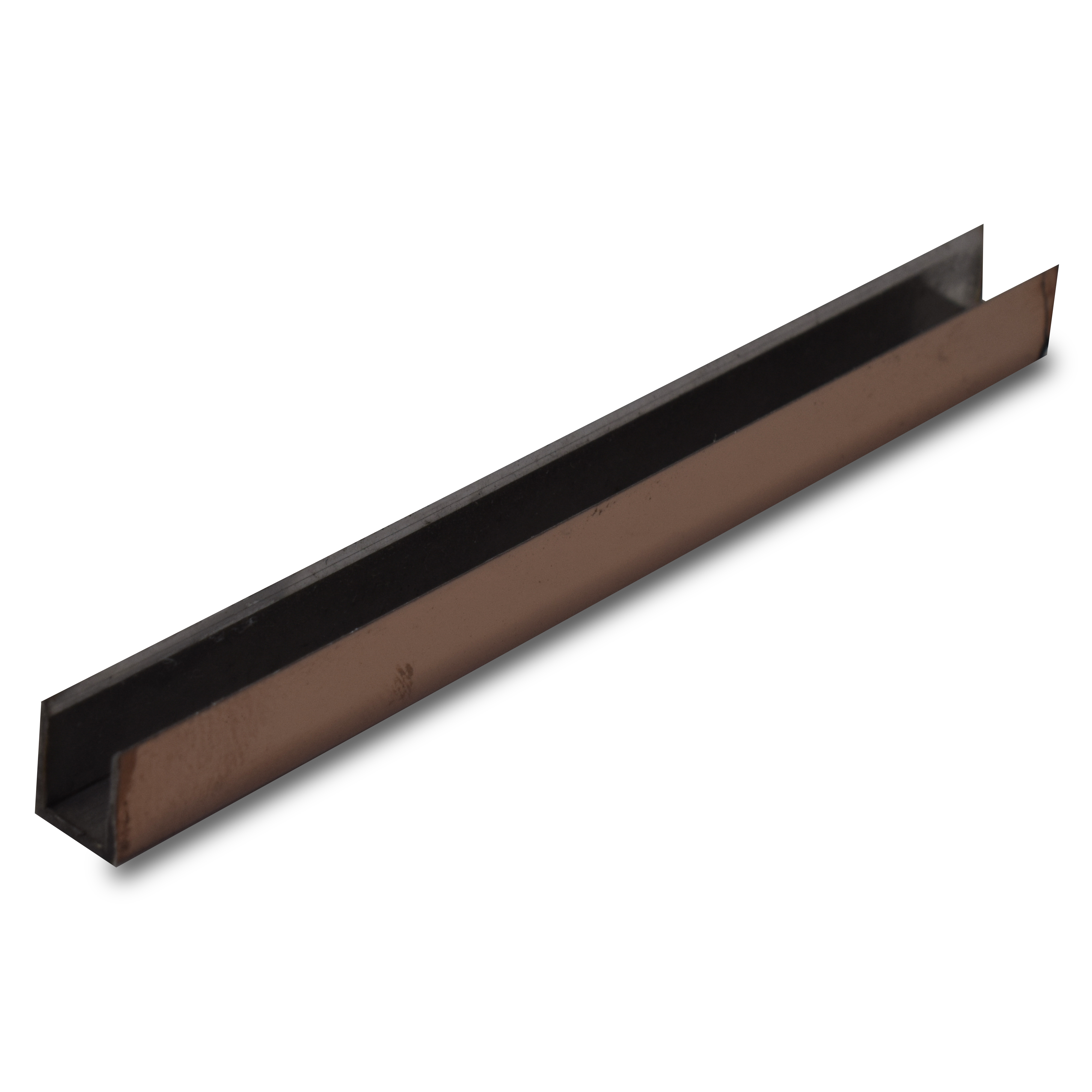 SS 304 U Inlay Profile Rose Gold Glossy Finish Edgeline PM 00292 Q | 10 ft (3 mtr) x 6 mm x 0.6 mm | Adhesive Type Installation | Suitable for Floor & Walls