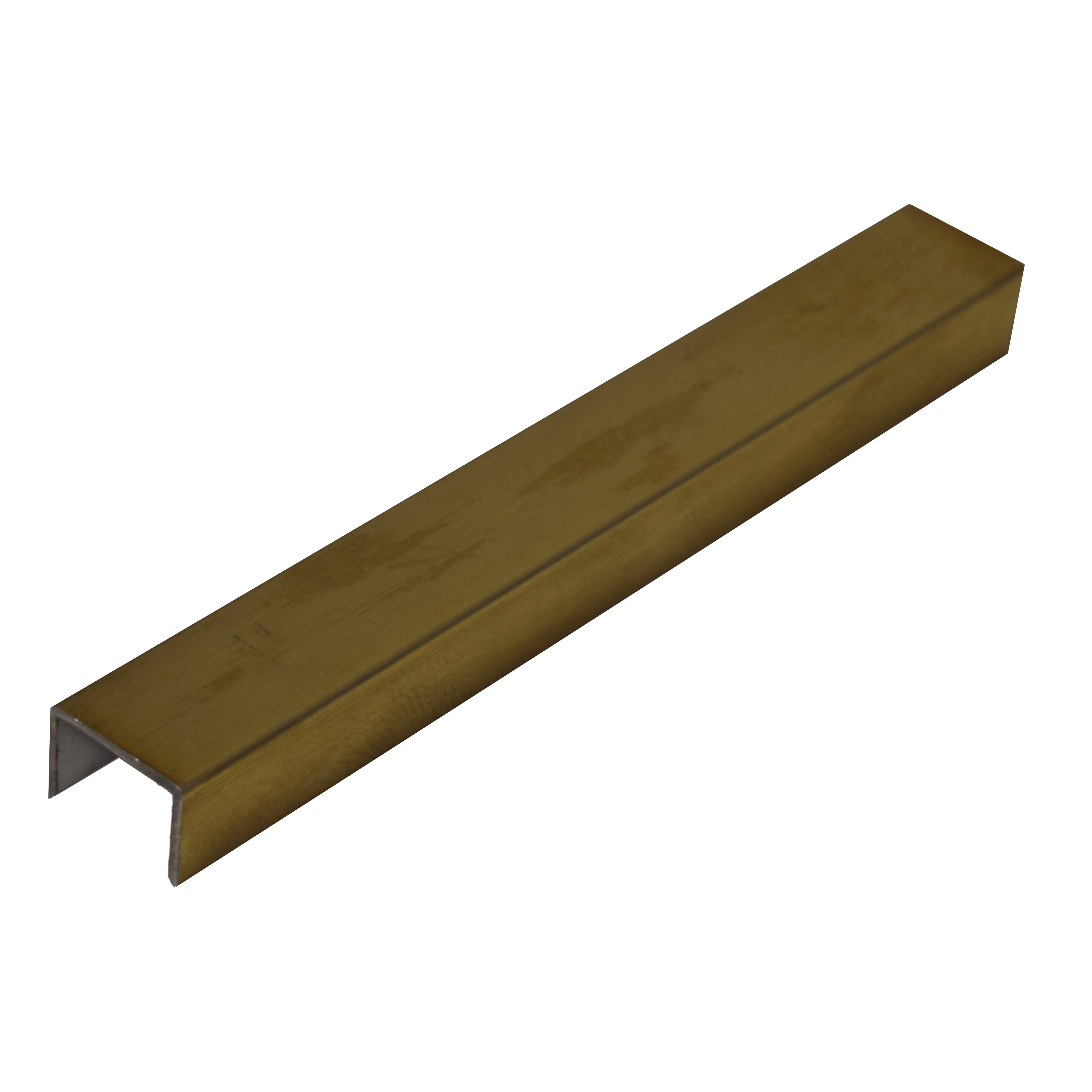 SS 304 U Inlay Profile Brush Gold Matte Finish Edgeline PM 00292 Z | 10 ft (3 mtr) x 10 mm x 0.6 mm | Adhesive Type Installation | Suitable for Floor & Walls