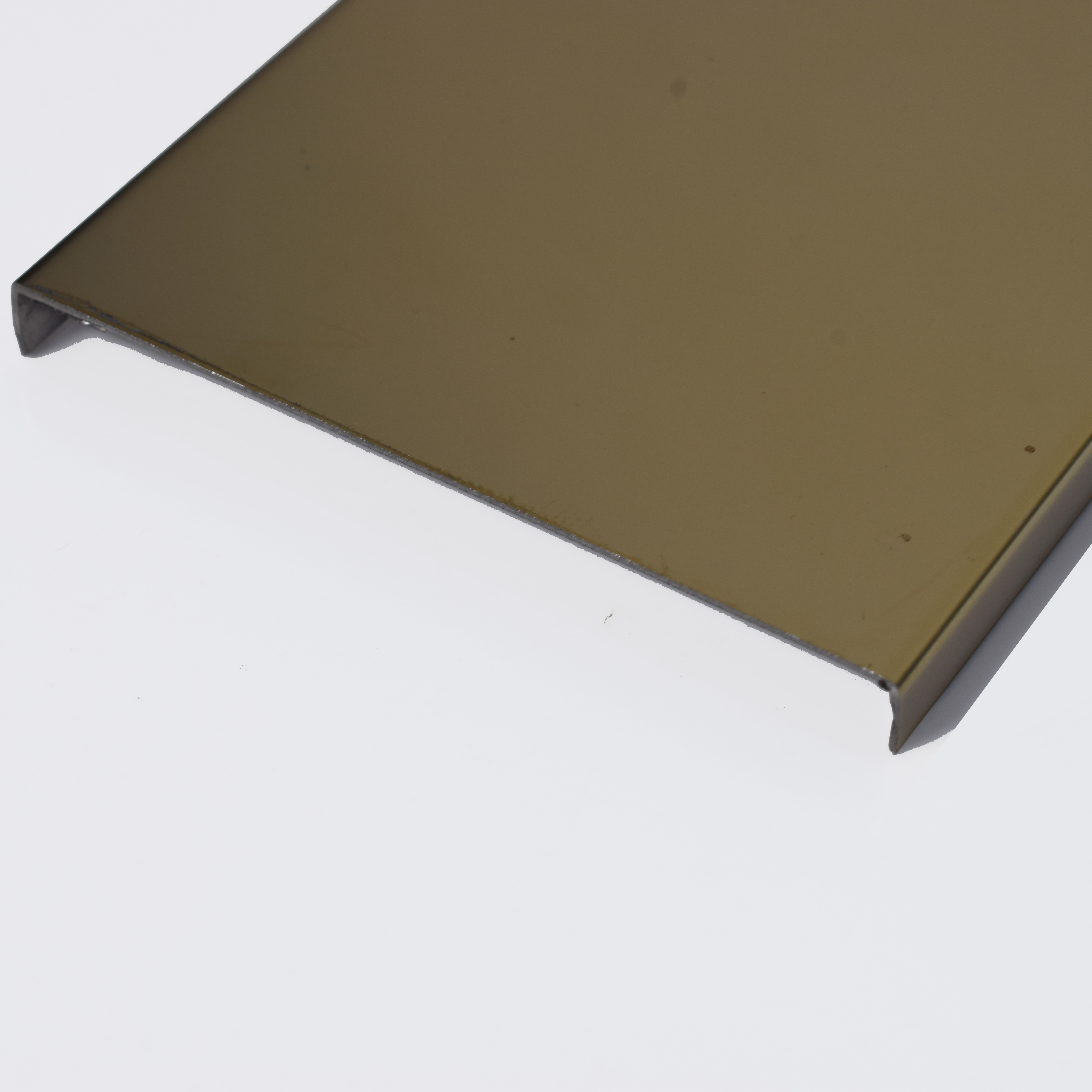 SS 304 U Inlay Profile Polished Gold Glossy Finish Edgeline PM 00292 N | 10 ft (3 mtr) x 70 mm x 0.6 mm | Adhesive Type Installation | Suitable for Floor & Walls
