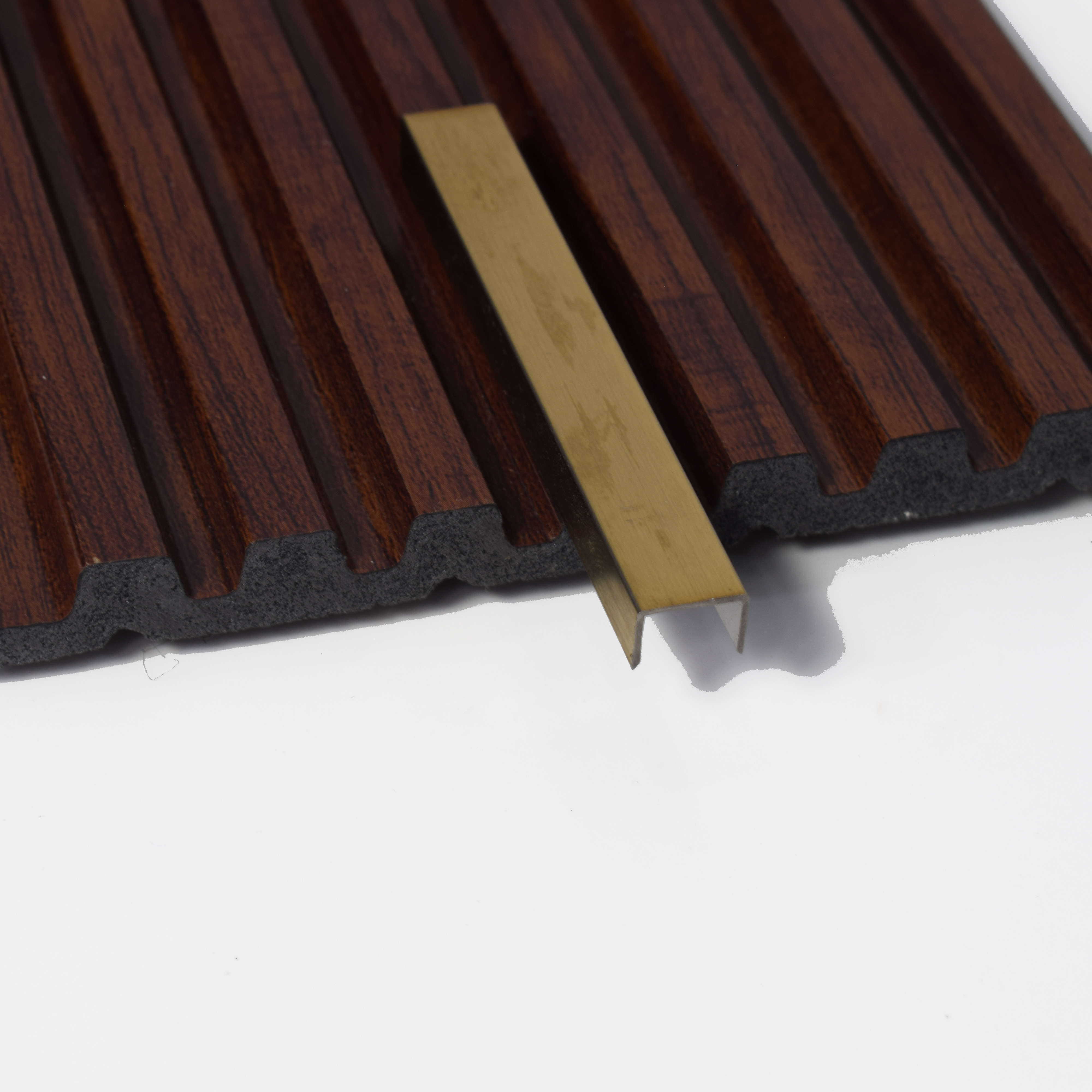 SS 304 U Inlay Profile Brush Gold Matte Finish Edgeline PM 00292 Z | 10 ft (3 mtr) x 10 mm x 0.6 mm | Adhesive Type Installation | Suitable for Floor & Walls