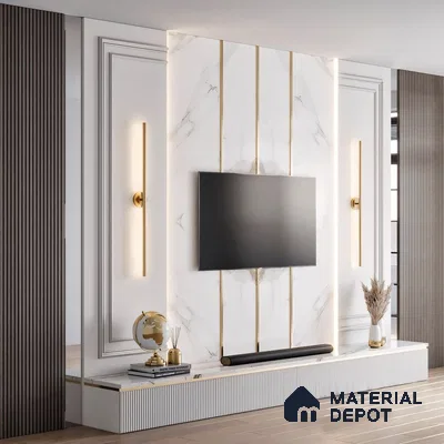 SS 304 U Inlay Profile Brush Gold Matte Finish Edgeline PM 00292 AA | 10 ft (3 mtr) x 15 mm x 0.6 mm | Adhesive Type Installation | Suitable for Floor & Walls