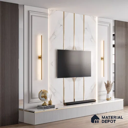 SS 304 U Inlay Profile Brush Gold Matte Finish Edgeline PM 00292 AB | 10 ft (3 mtr) x 20 mm x 0.6 mm | Adhesive Type Installation | Suitable for Floor & Walls